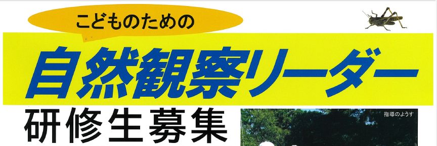 自然観察リーダー研修生募集について